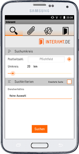 Interamt main view